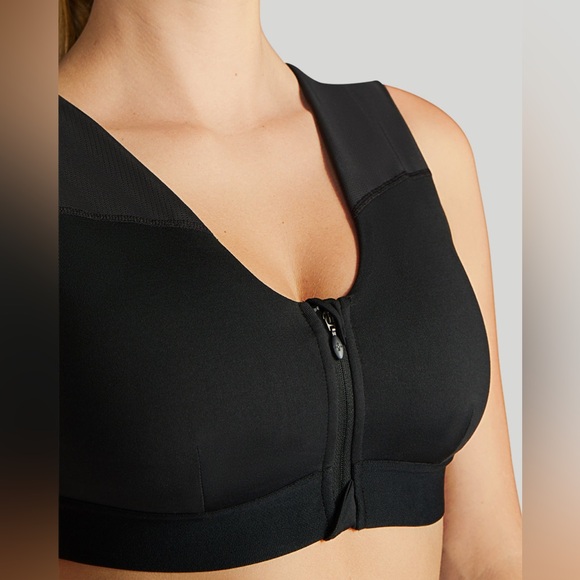 SOLD! Tommie Copper Shoulder Support Bra with Zipper, Black, M - Picture 5 of 15